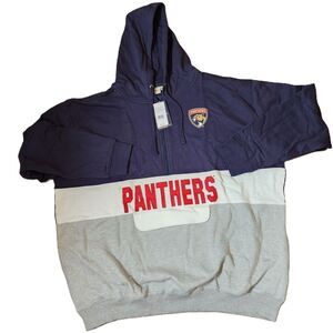 Fanatics Florida Panthers 1/4‑Zip Hoodie Men’s 4XL NHL Pullover Sweatshirt NWT